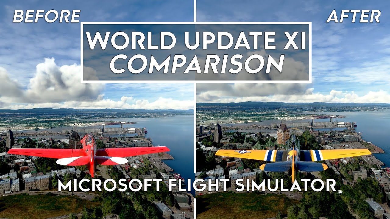 Microsoft Flight Simulator - World Update 11 Before and After Comparison