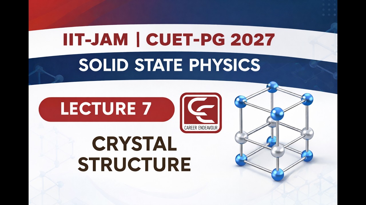 IIT-JAM | CUET-PG 2027 | SOLID STATE PHYSICS | CRYSTAL STRUCTURE | LECTURE