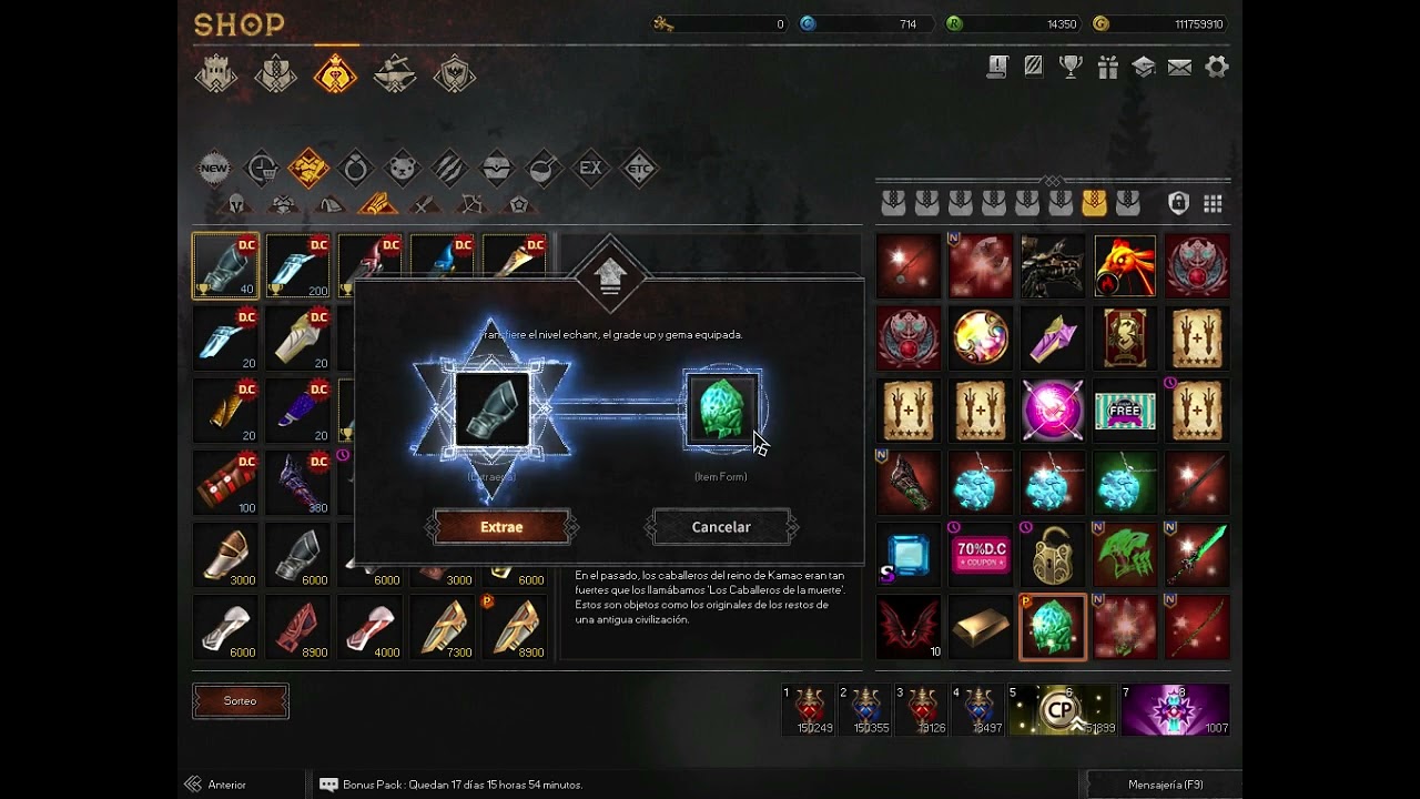 Rakion Latino: Como usar y como conseguir el Item extract