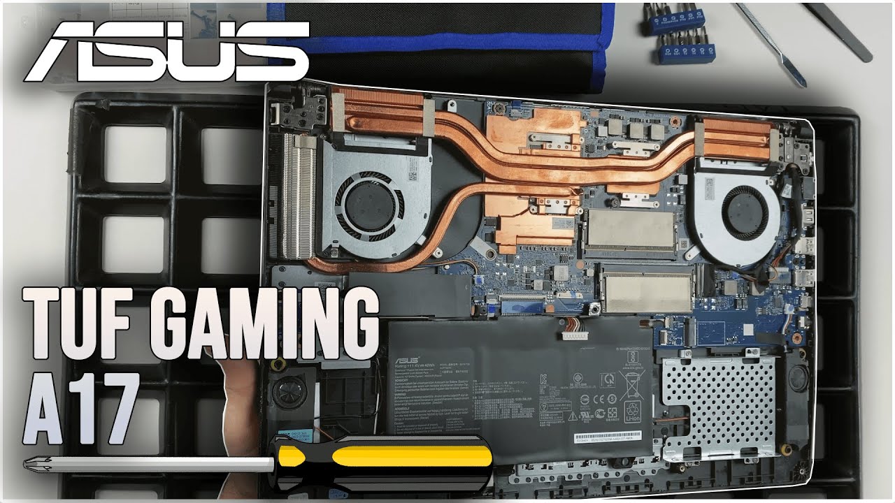 Asus TUF Gaming A17 FA706IU von Innen - RAM, SSD, Akku, Lüfter wechseln