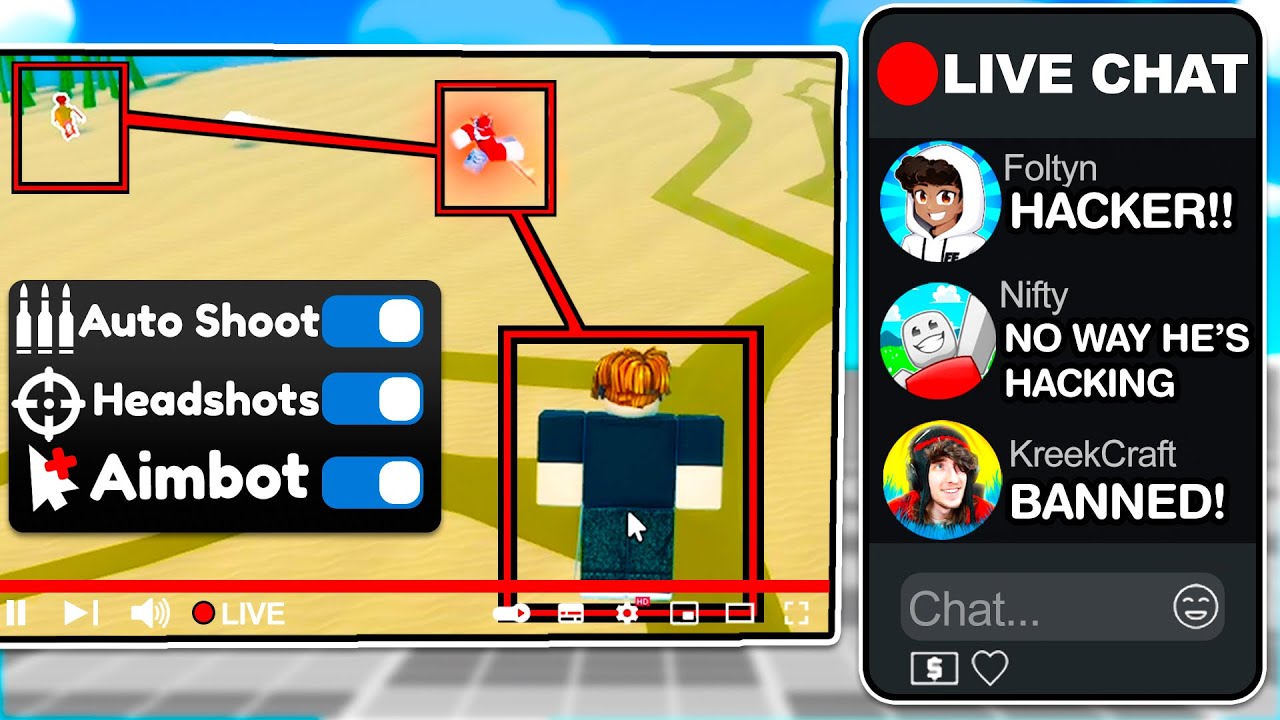 I found this streamer HACKING on Roblox Blade Ball LIVE..