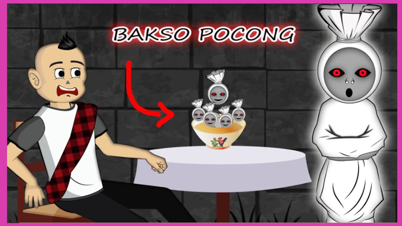 Animasi Bakso Pocong - Kartun Hantu Pocong Lucu #pocong #lucu #animasi