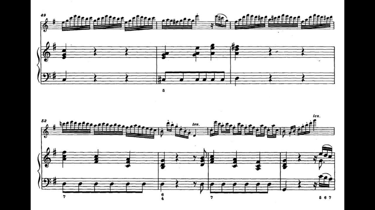 Hamburg Flute Sonata C. Bach piano accompaniment