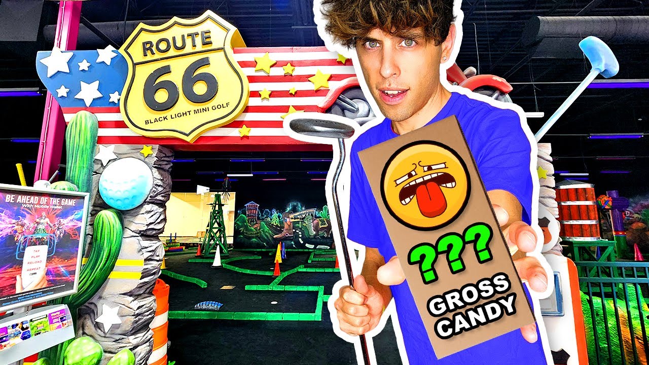 Mini Golf Loser Must Eat This Gross Candy!
