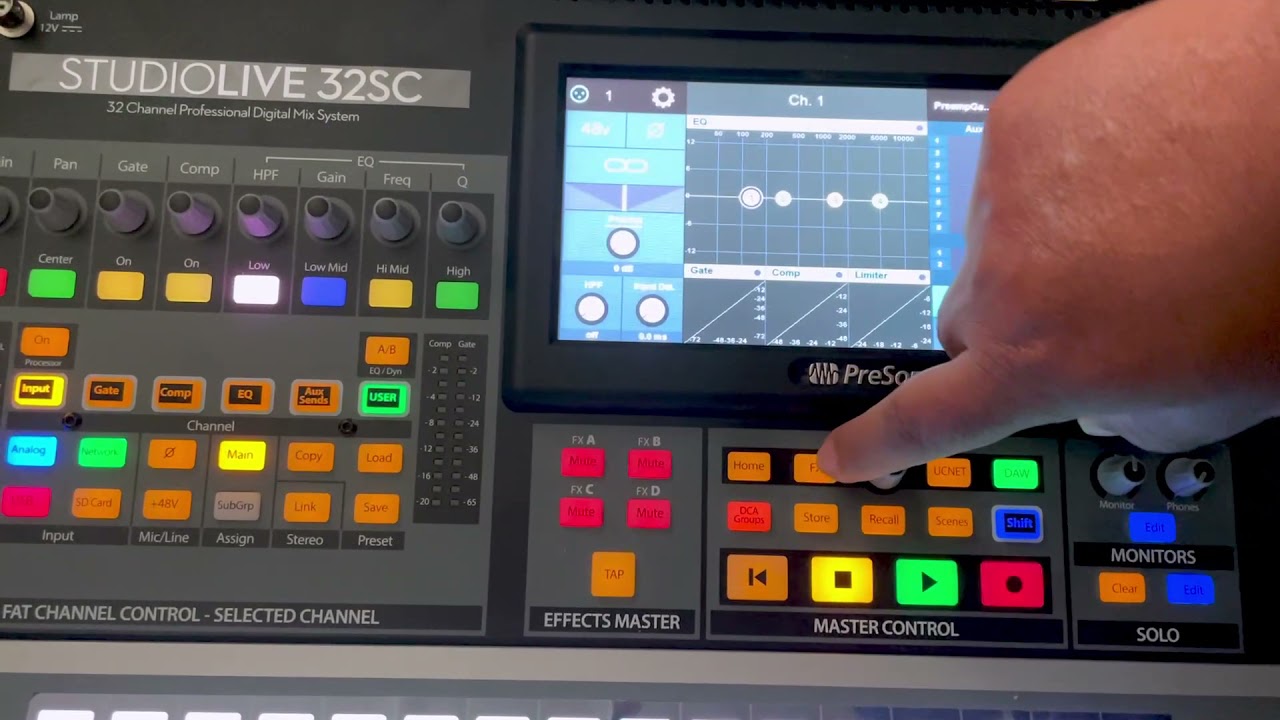 Restablecer La Configuración De Fábrica StudioLive 32SC