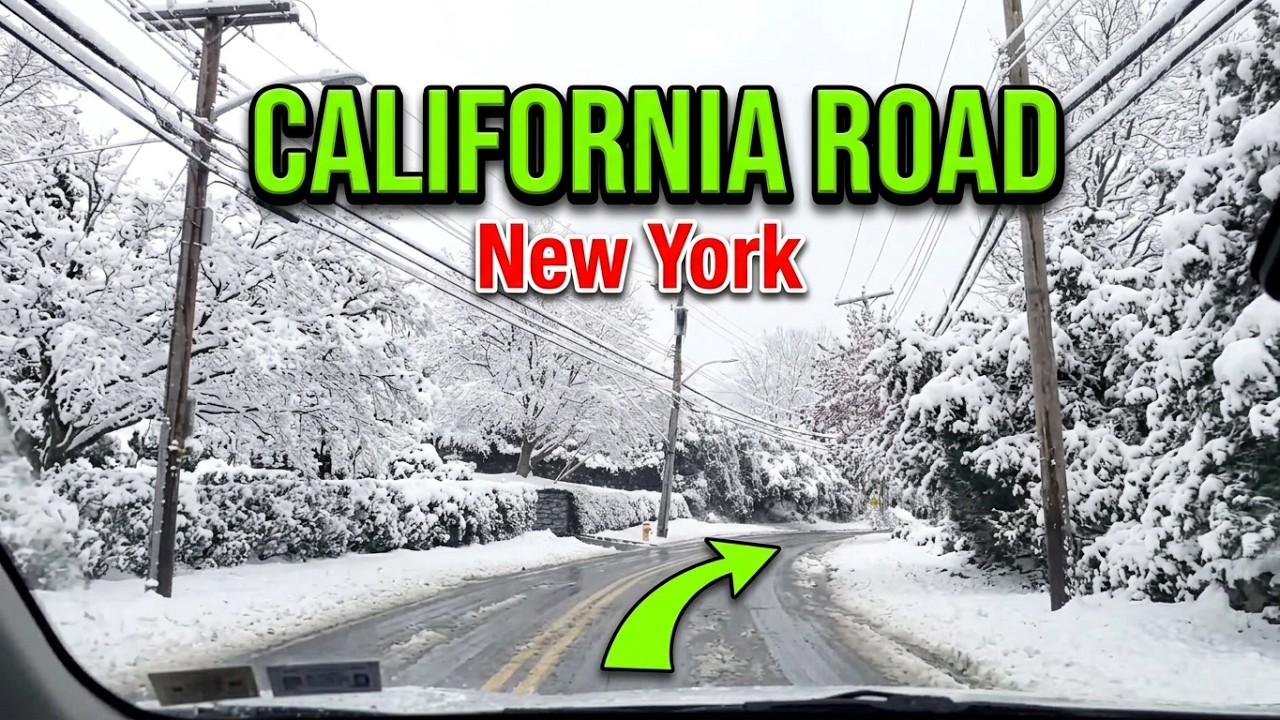 4K CALIFORNIA ROAD EASTCHESTER NEW YORK#snow#citydrive#usa#tour#travel#exprience