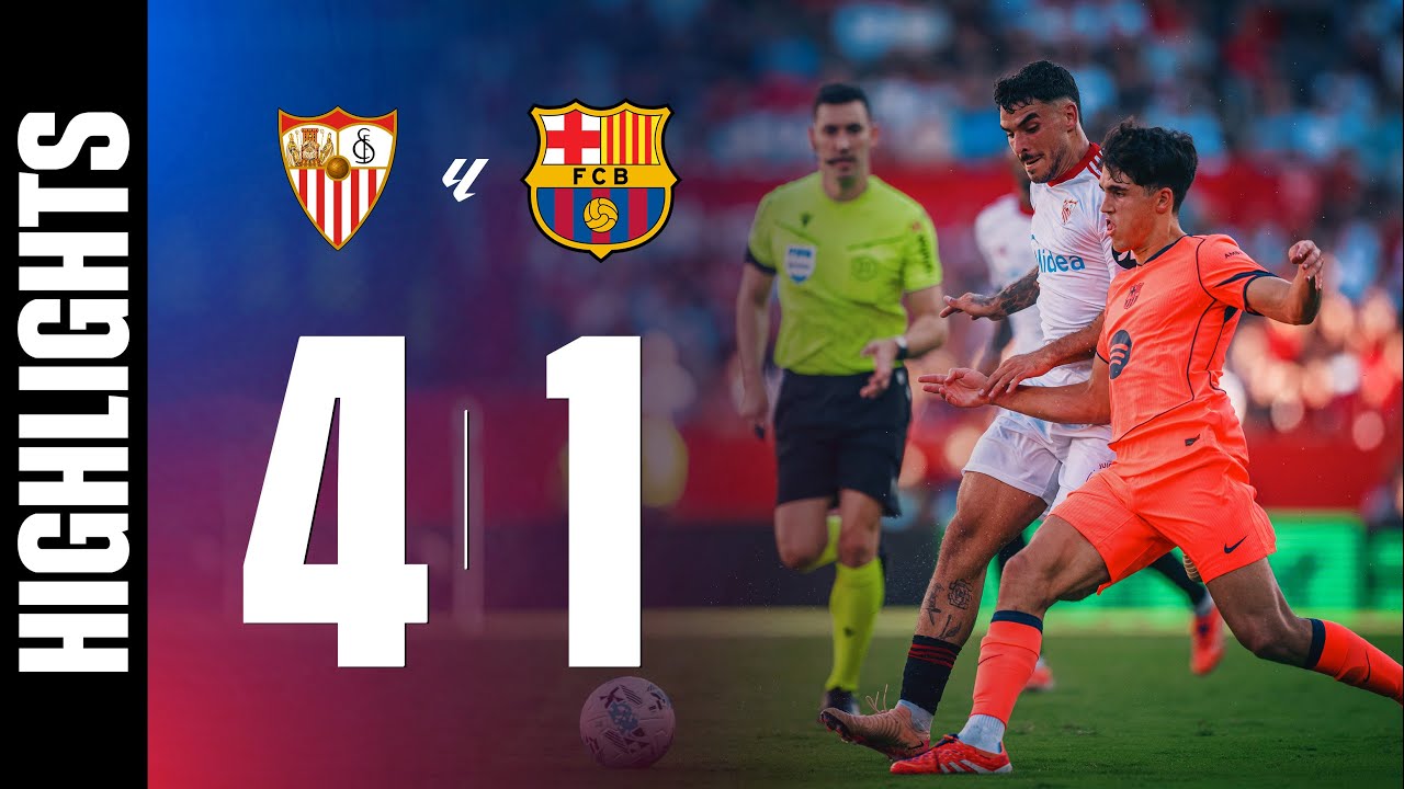 SEVILLA 4 vs 1 FC BARCELONA | LALIGA 2025/26 MD08 🔵🔴