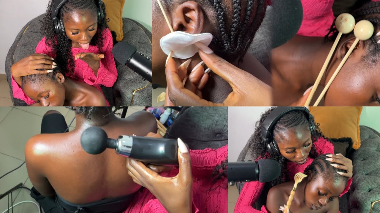 Asmr ear cleaning and nitpicking on real person 