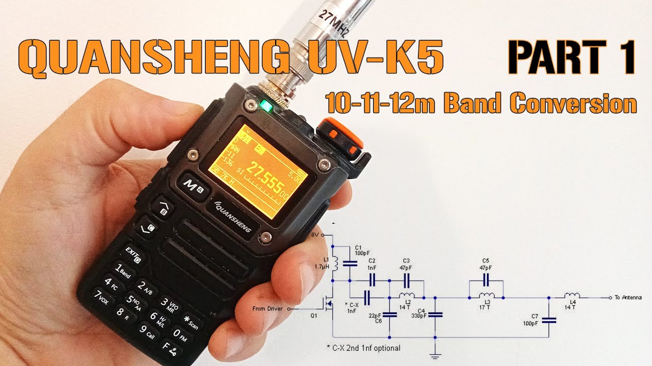 Quansheng UV-K5 10-11-12m band conversion PART 1/5