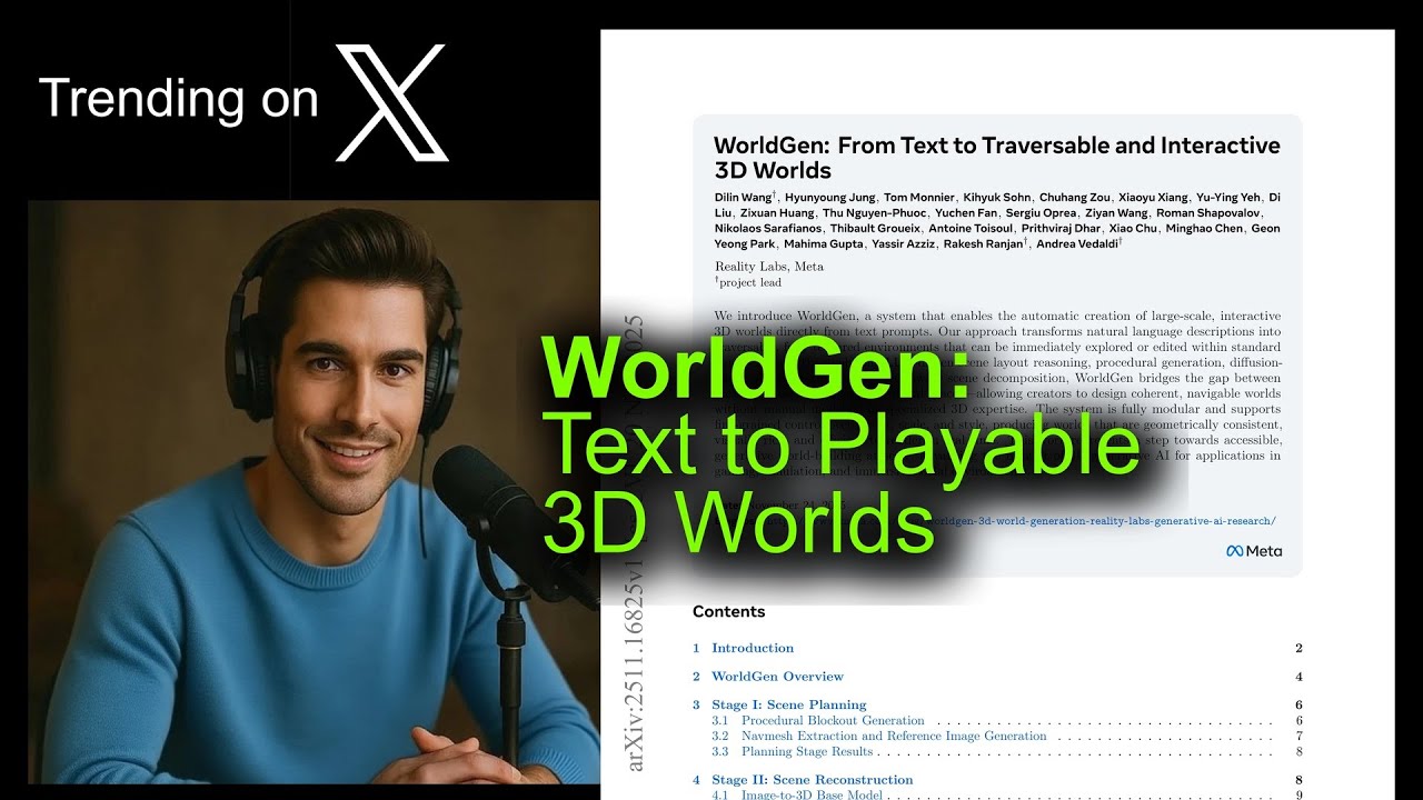 WorldGen: Text to Playable 3D Worlds