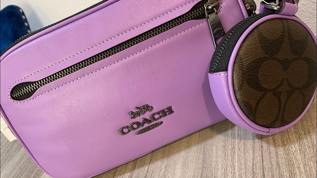 Unboxing Coach Elias Belt Bag | 💜 Coach Neon Collection 💜 | NaturallyNesh