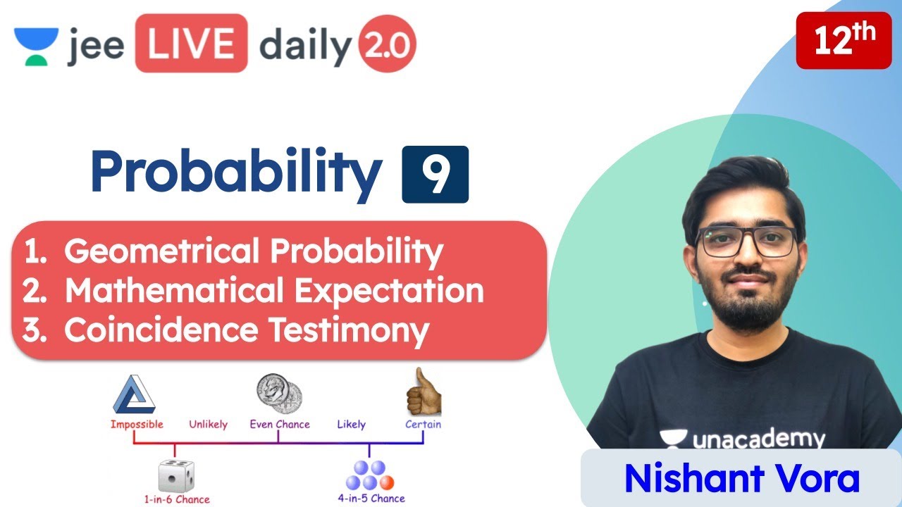 JEE: Probability L9 | Class 12 | Unacademy JEE | JEE Maths | Nishant Vora