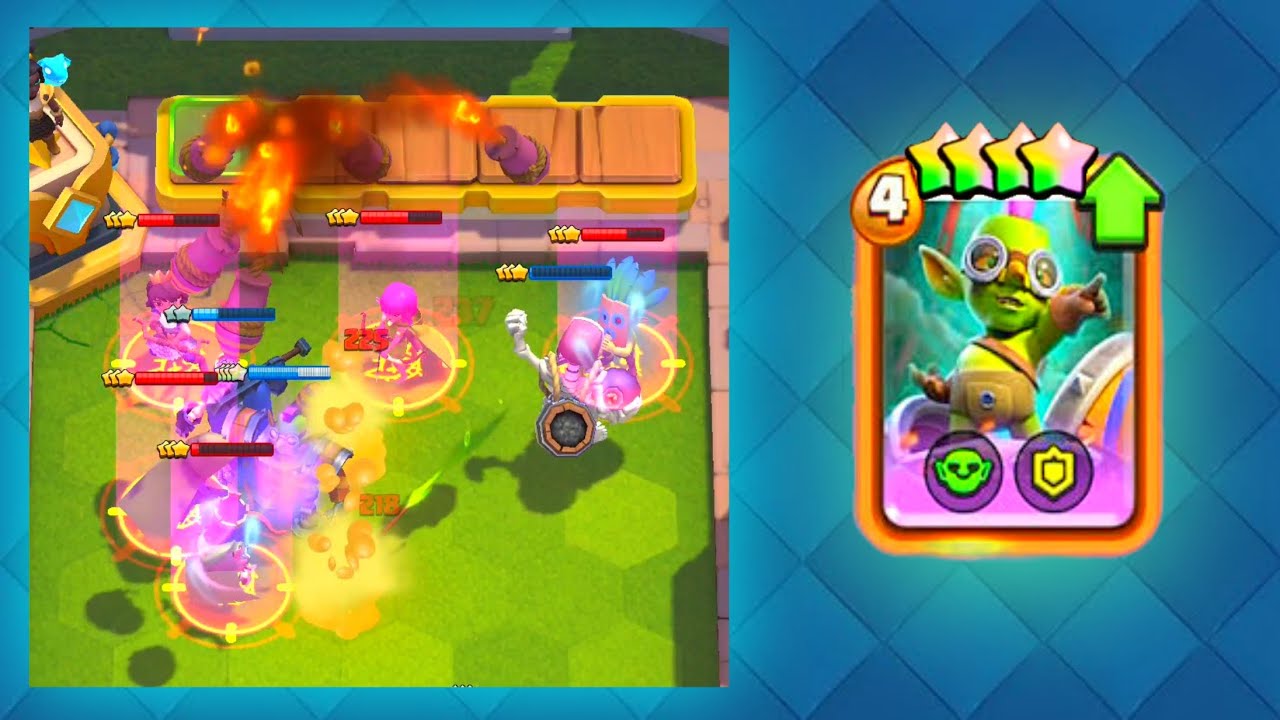 4 Star Goblin Machine absolutely destroys everything 😱💥 Merge Tactics Clash Royale #mergetactics 