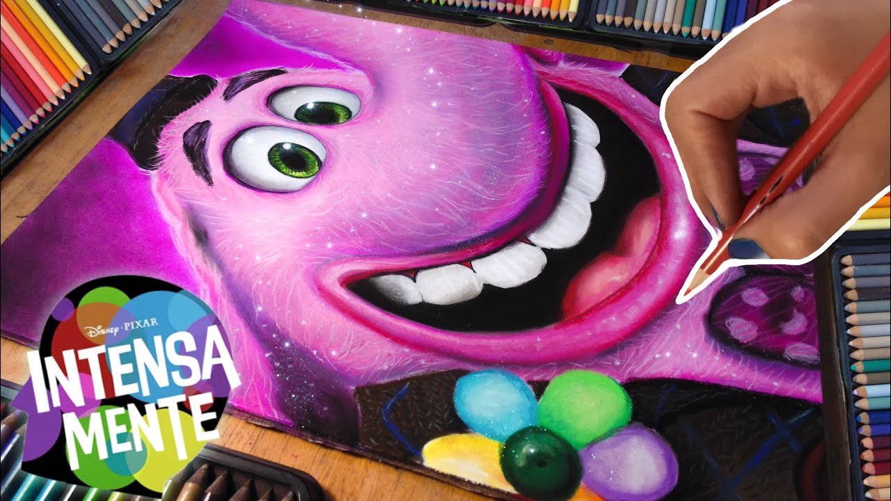 COMO DIBUJAR A BING BONG INTENSAMENTE POSTER REAL(DISNEY PIXAR)HOW TO DRAW BING BONG INSIDE OUT