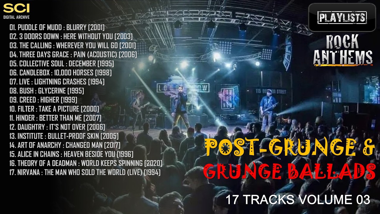 BEST OF POST-GRUNGE AND GRUNGE ROCK BALLADS / 17 TRACKS PLAYLIST VOLUME 03 [with lyrics]