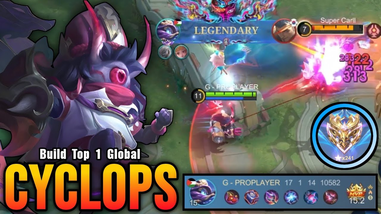 Legendary Cyclops Insane 17 Kills & 14 Assist!! - Build Top 1 Global Cyclops ~ MLBB