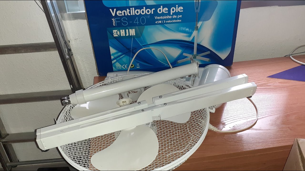 Como montar ventilador de pie.