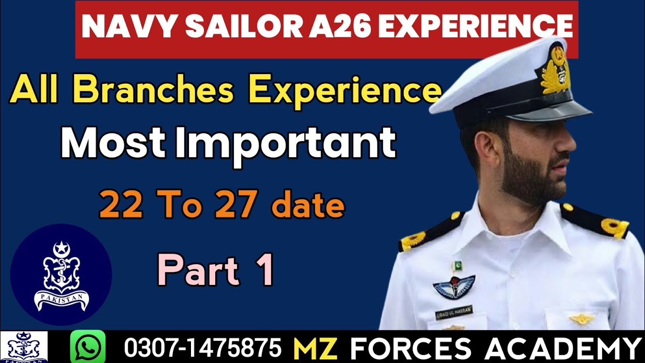 &ldquo;Navy Sailor A26 Exam 2025 | Real Experience & Most Important MCQs | Part 1&rdquo;