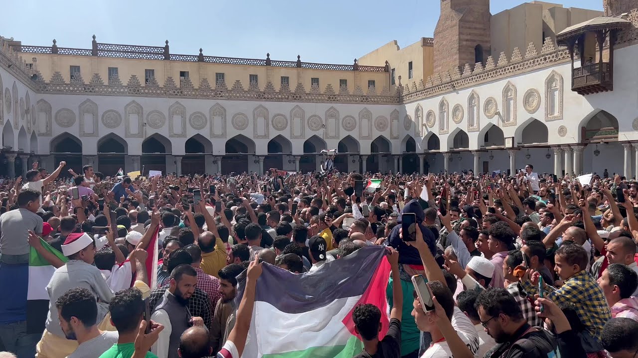 Gaza: manifestation à la mosquée Al Azhar du Caire en solidarité avec les Palestiniens | AFP Images