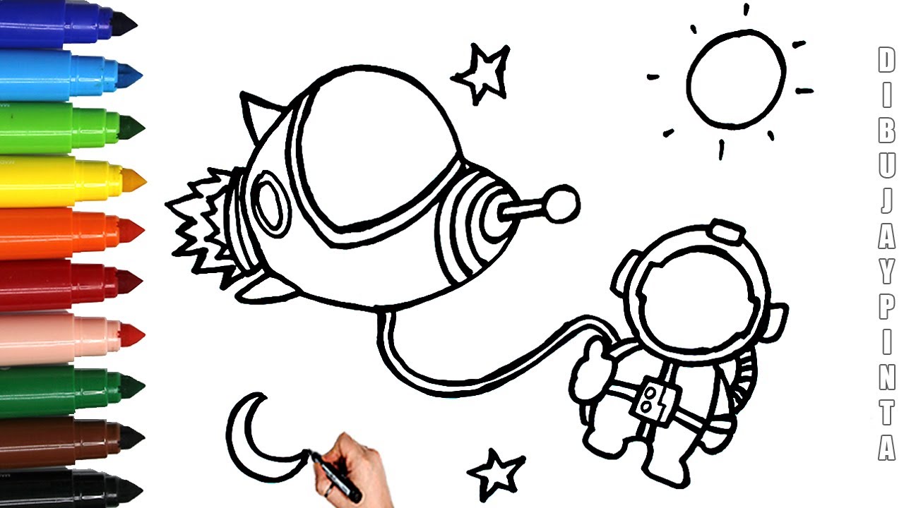 Cómo Dibujar EL ESPACIO 🚀👨‍🚀 🌈Videos Para Niños 🌈