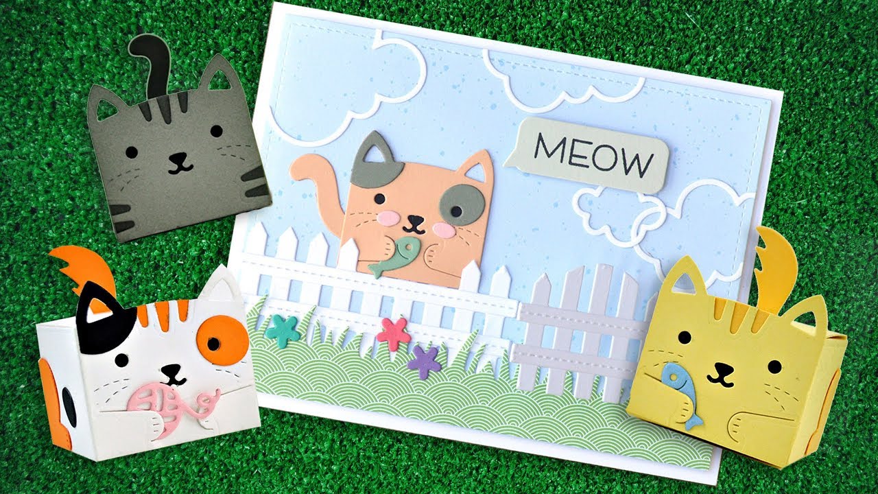 Intro to Tiny Gift Box Cat Add-On + a card from start to finish