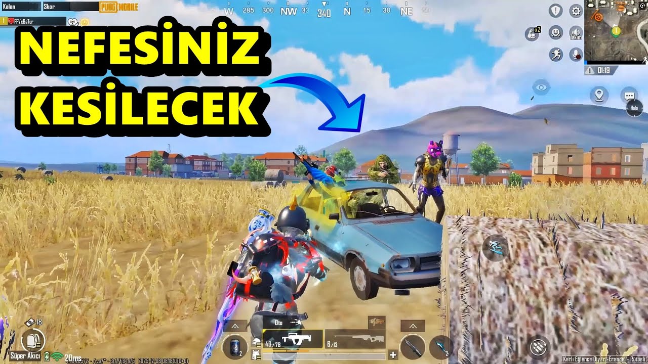 NEFESİNİZ KESİLECEK ! YOK BÖYLE MAÇ BATUR GAME SOLO SQUAD PUBG MOBİLE