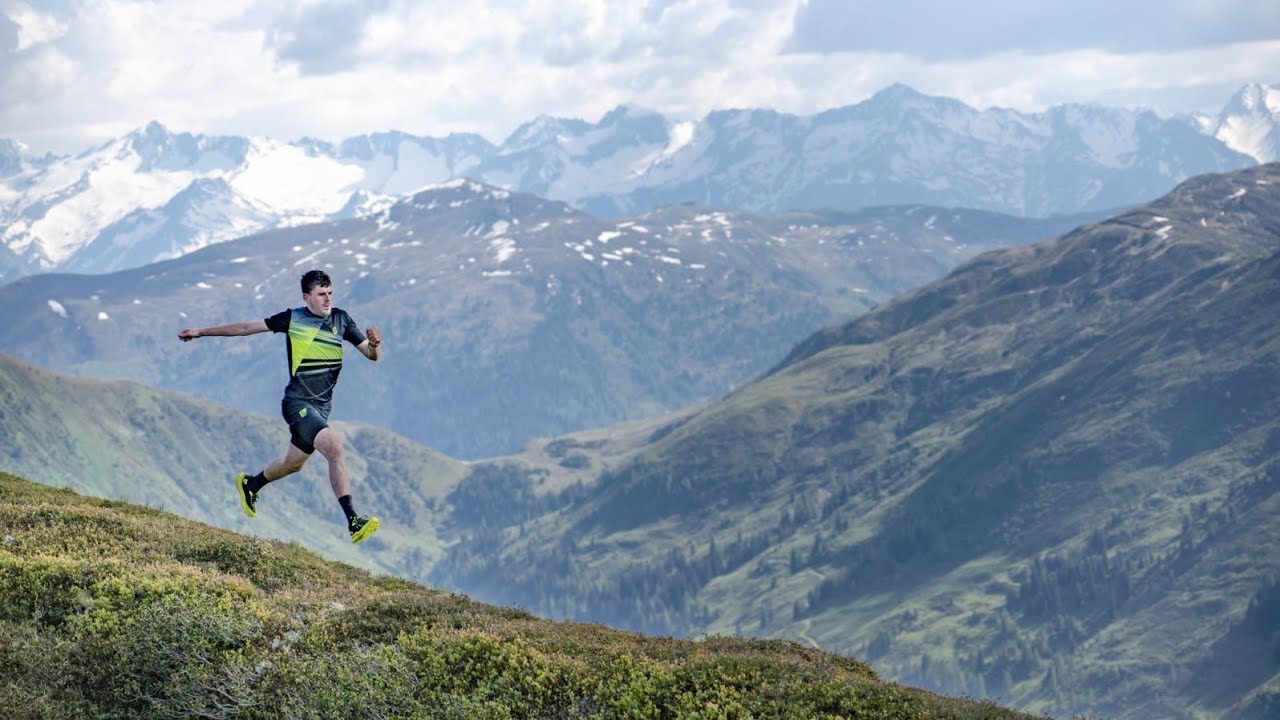 Trail running in Austria. Hahnenkamm to Schwazkogel mountain bike and trail run