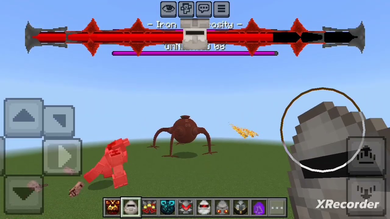 Omnidroid v8 vs mechanicraft boss (Minecraft mob battle)