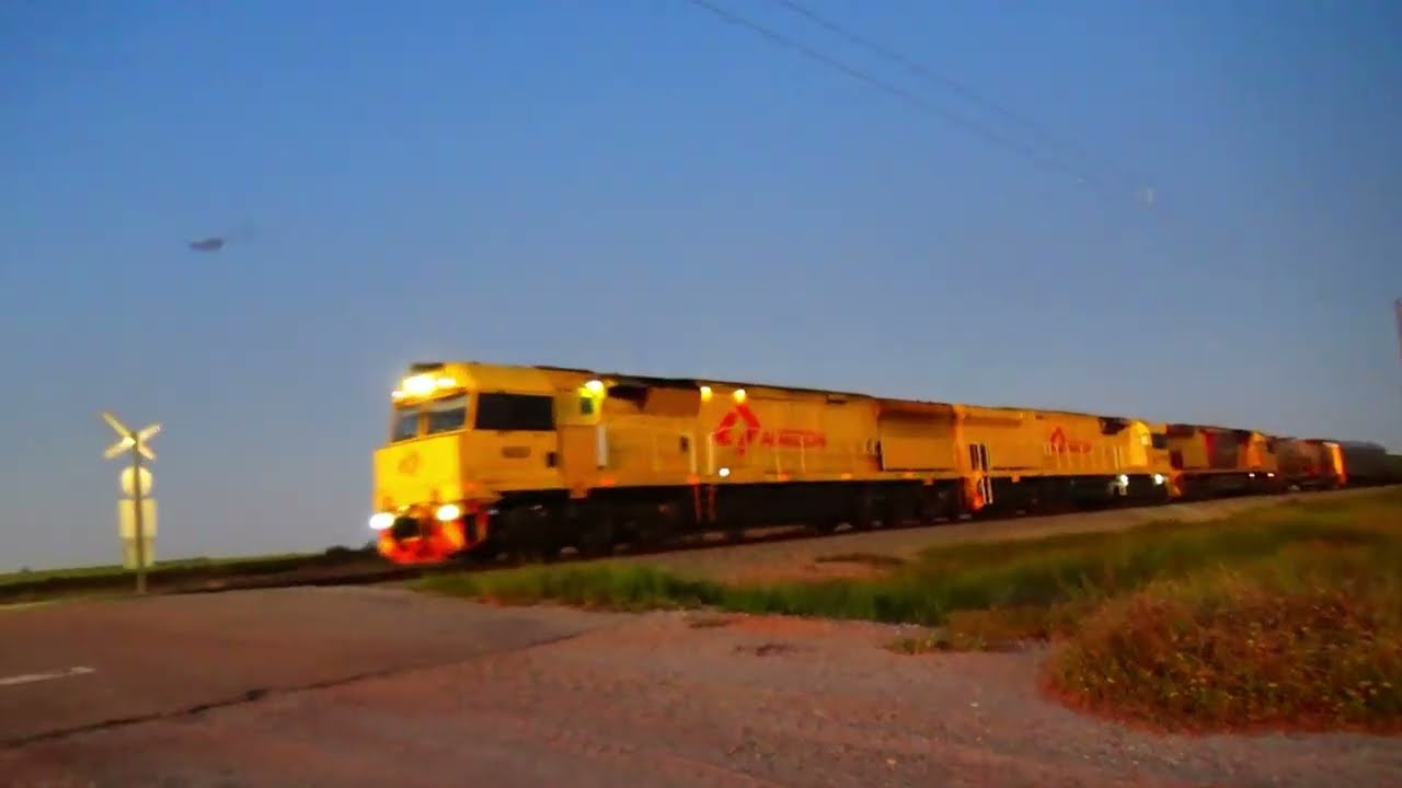 Deep in 'Mozzie' land, at WAEEL. 4UP1 Tronox loaded mineral sands is heading to KWINANA.