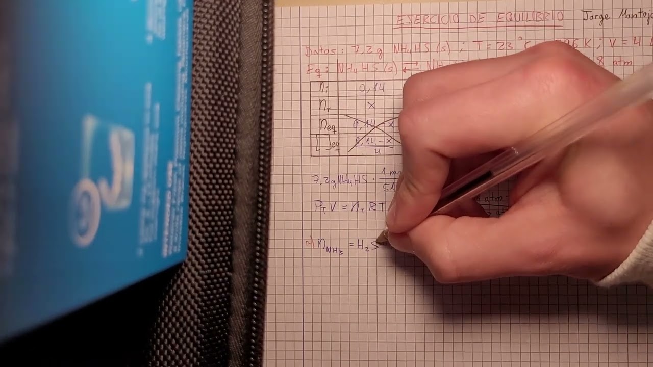 Problema de equilibrio químico Jorge Montojo