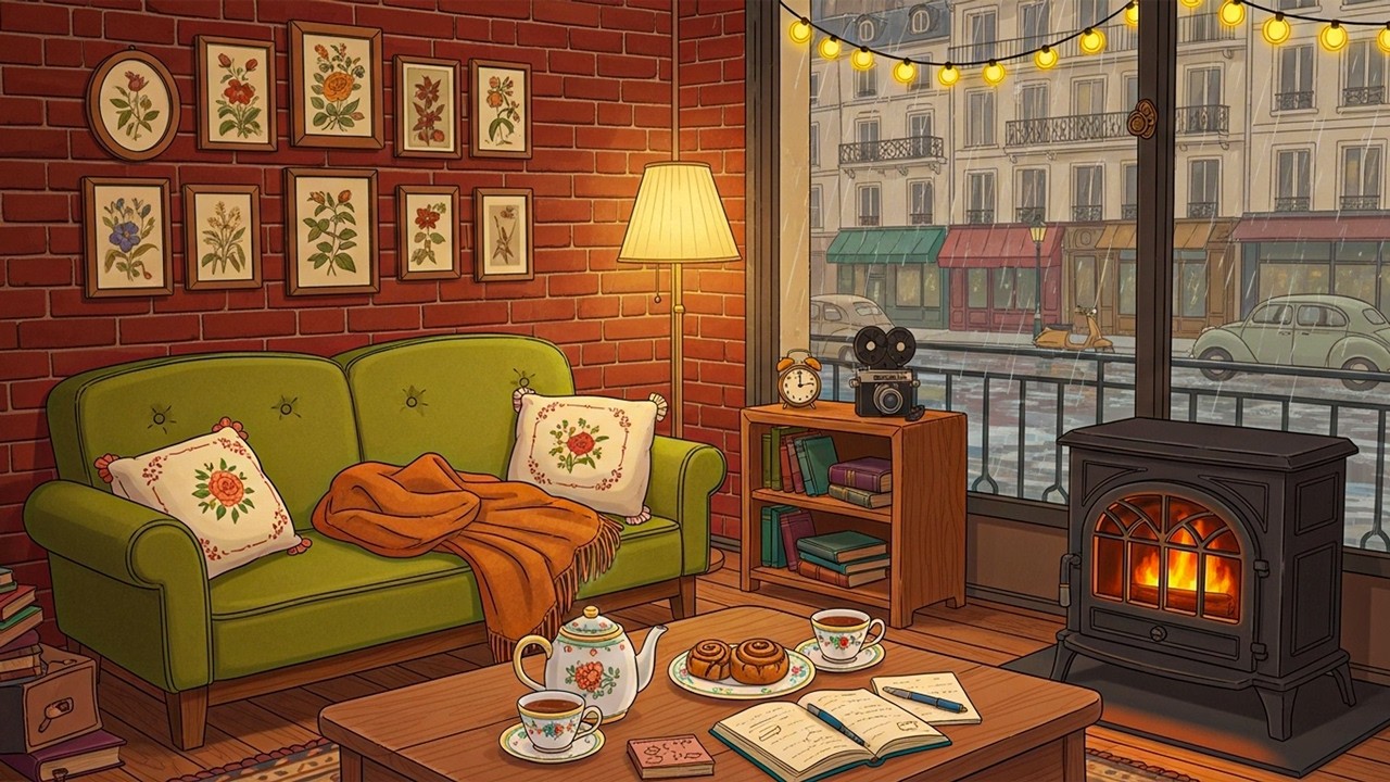 it's 1940s and you're listening to vintage jazz on a cozy rainy night | cozy ambience to relax