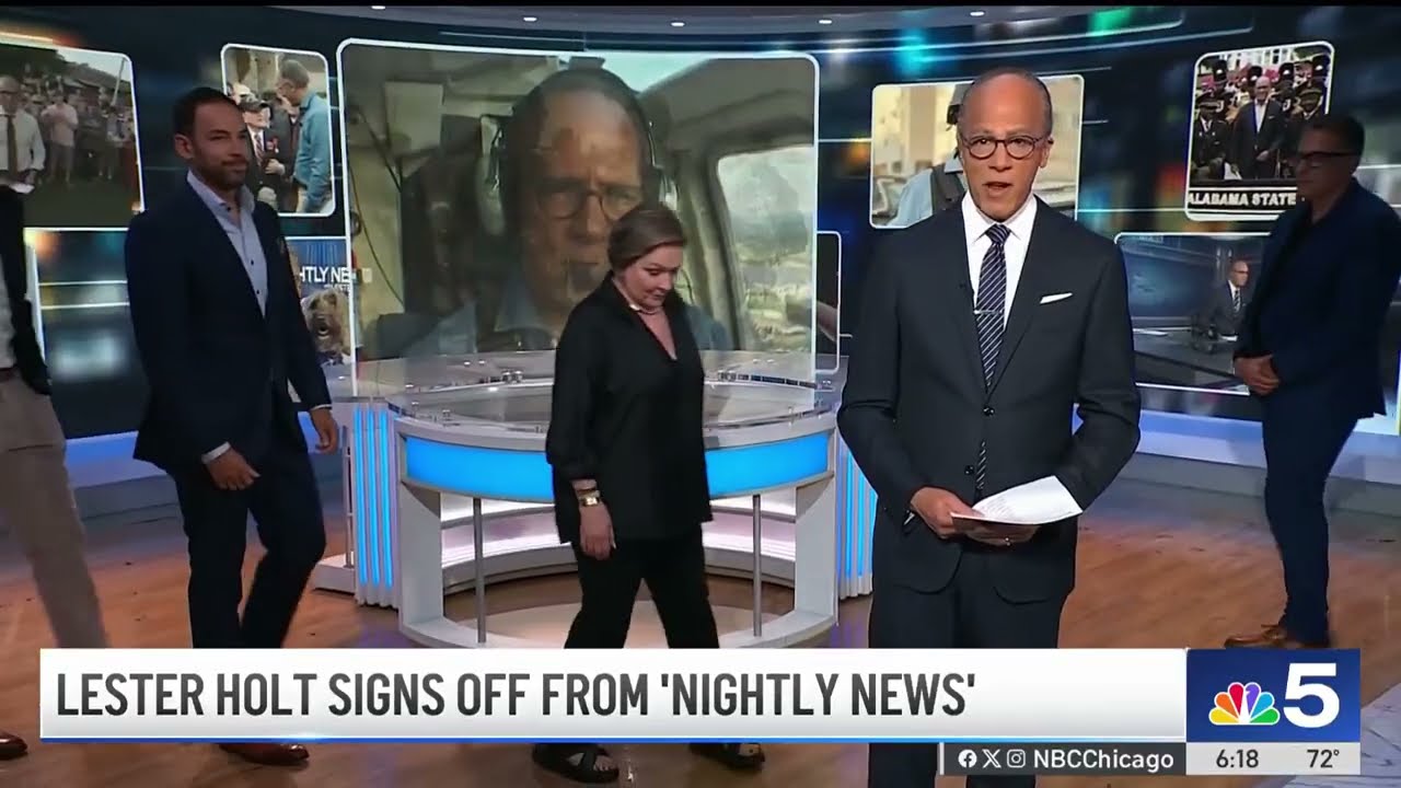 Stefan Holt joins dad, Lester Holt, in final ‘Nightly News' broadcast