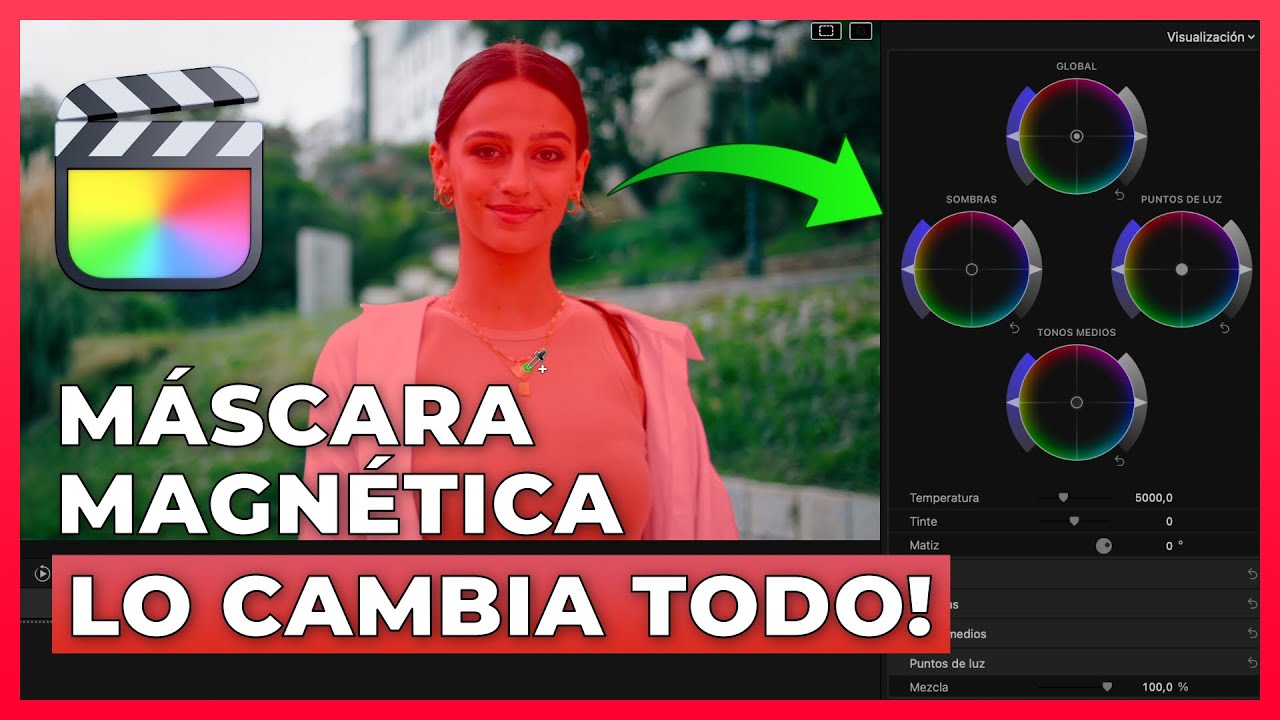 🎨 MÁSCARA MAGNÉTICA para corrección de COLOR y ETALONAJE - Final Cut Pro 11