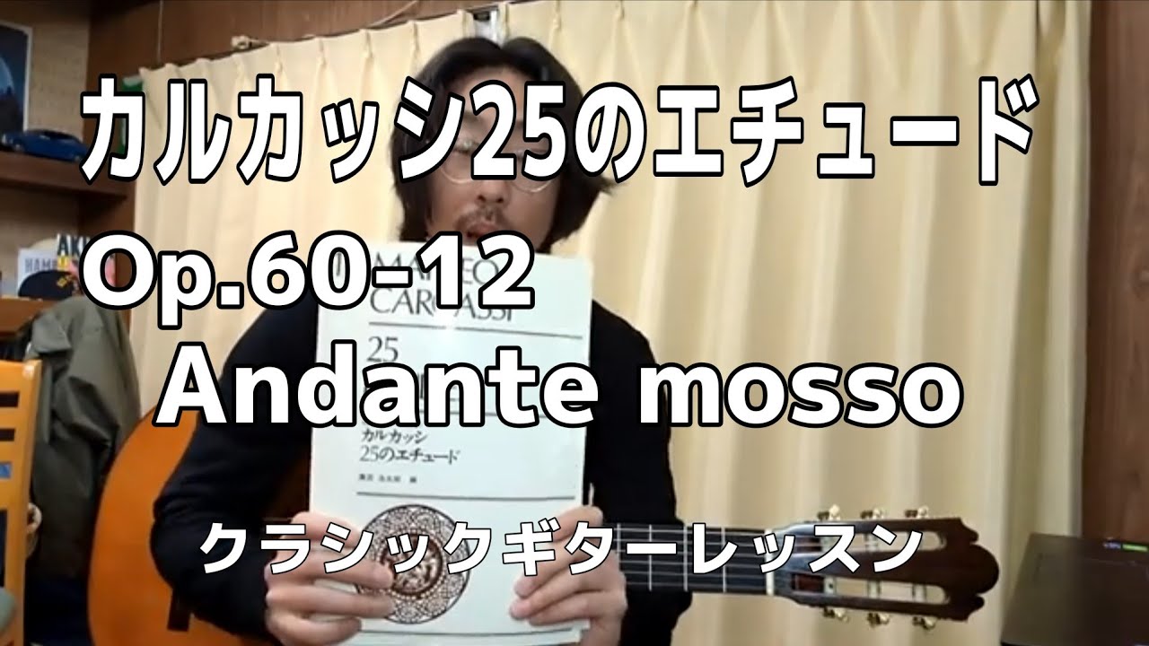 [カルカッシ25のエチュード]Op.60-12 Andante mosso クラシックギターレッスン