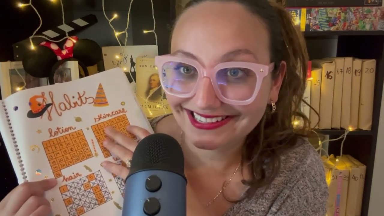 ASMR BULLET JOURNAL DE OUTUBRO - sussurros no Blue Yeti