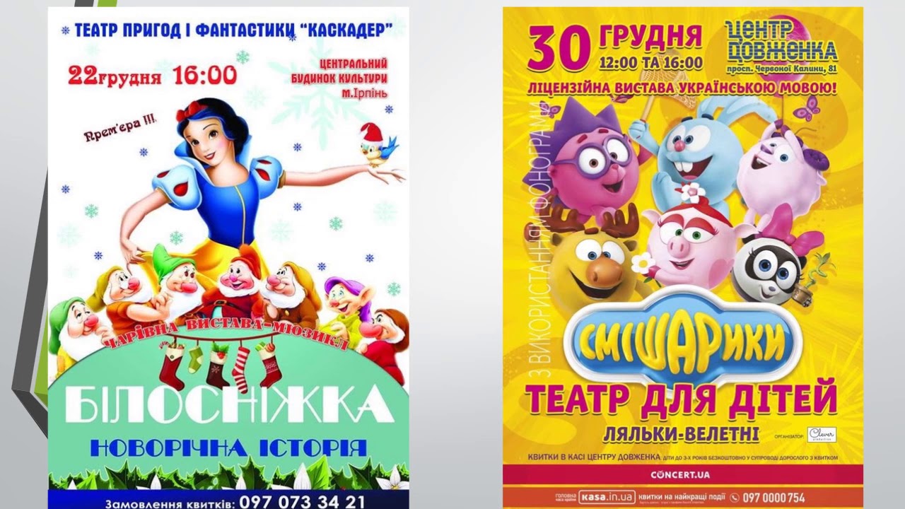 Аналізуємо і створюємо афішу.