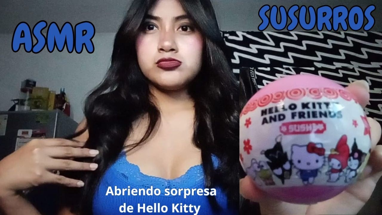 Asmr Susurros Abriendo SORPRESAS de HELLO KITTY ❤️ (Mouth sounds)