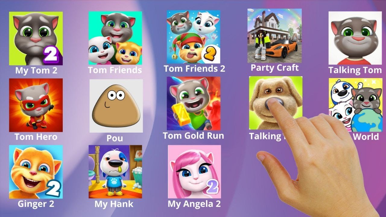 Talking Tom,Talking Hank,Kpop Demon Hunters,Talking Angela,Talking Ginger, Roblox