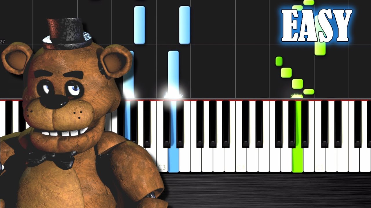 Five Nights at Freddy's 3 Song - Die In A Fire - EASY Piano Tutorial by PlutaX - Synthesia