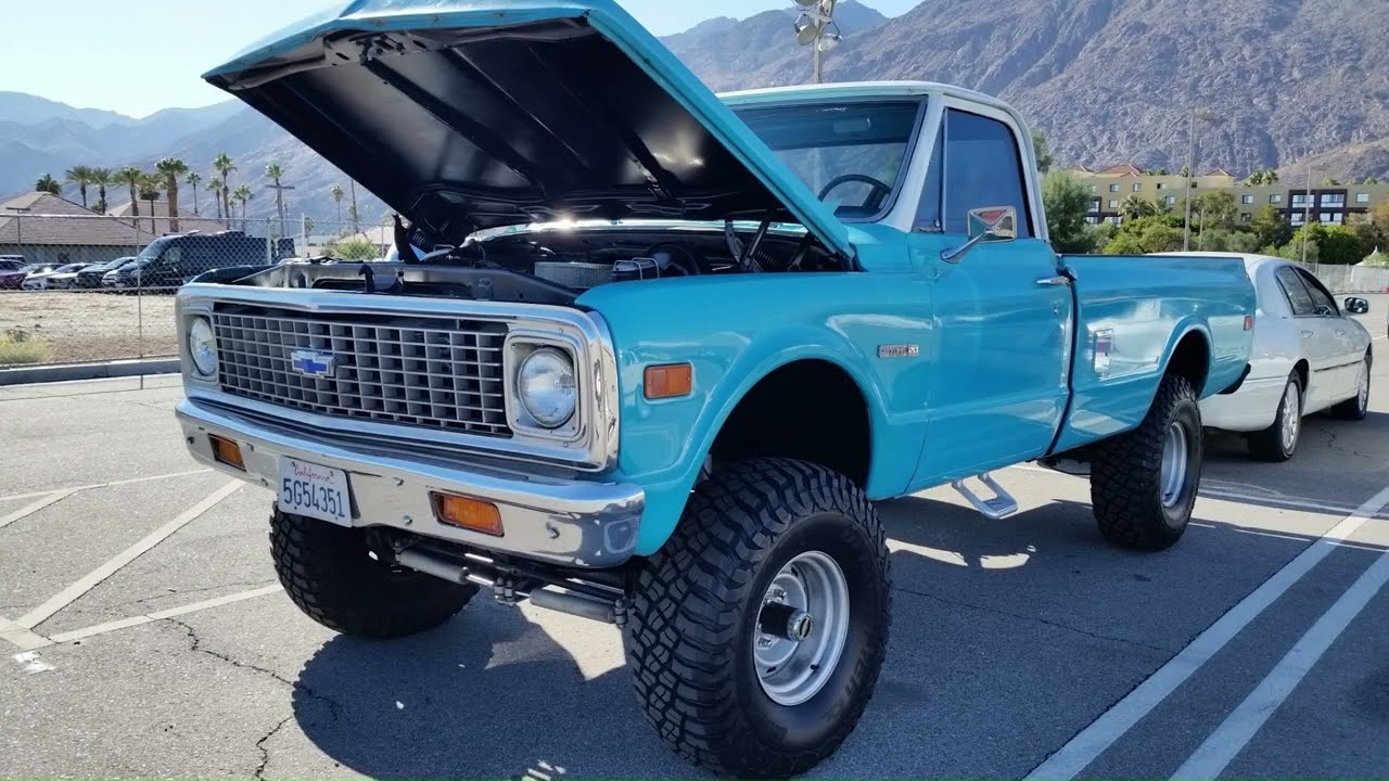 1972 Chevy K/20 Cheyenne 4x4 Pickup SOLD $17,000 Auction 72 Chevrolet 3/4 Ton Truck 6 Inch Lift BFG