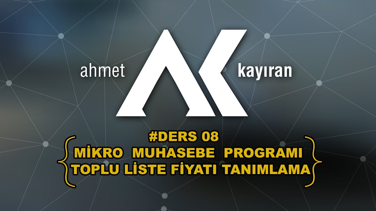 Mikro Muhasebe Programı Toplu Liste Fiyatı Tanımlama  #Ders08 - Mikro Yazılım