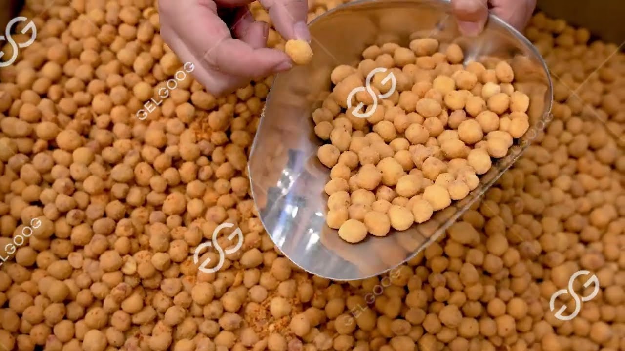 Coated Peanuts Snack Frying Line Continuous