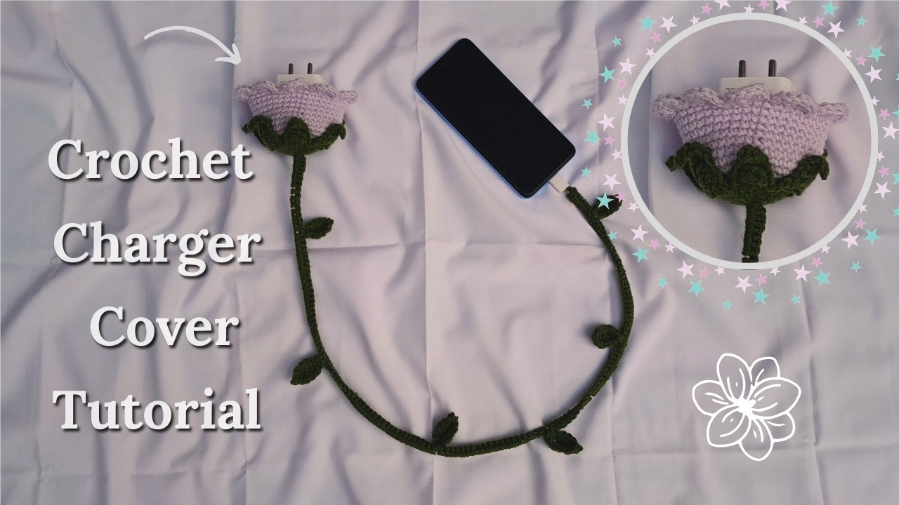 Aesthetic Crochet Flower Charger Cover Tutorial | Beginner Friendly Tutorial💚