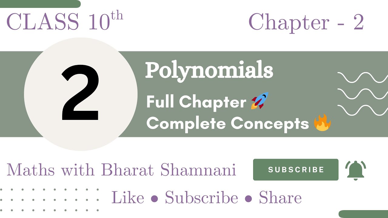 Class 10 Maths Chapter 2 – Polynomials 📘 | Complete Concepts Explained Clearly