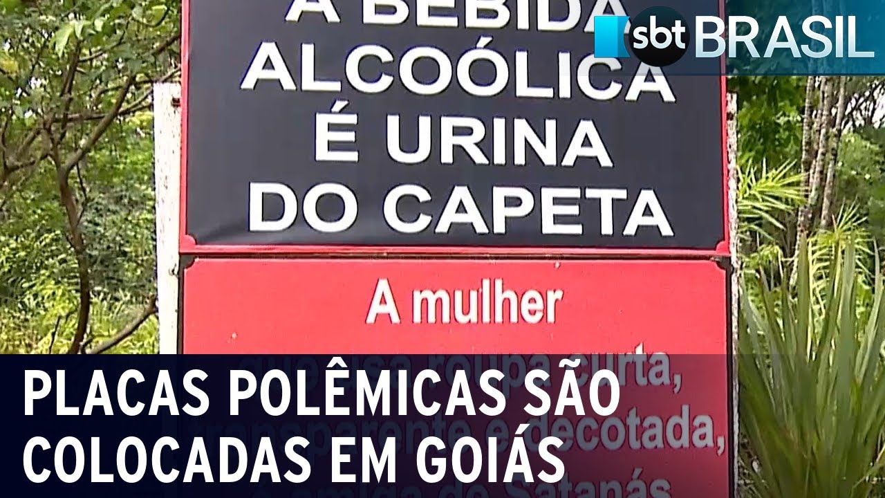 Mistério: placas polêmicas em Goiás chamam atenção de moradores e turistas | SBT Brasil (13/11/21)