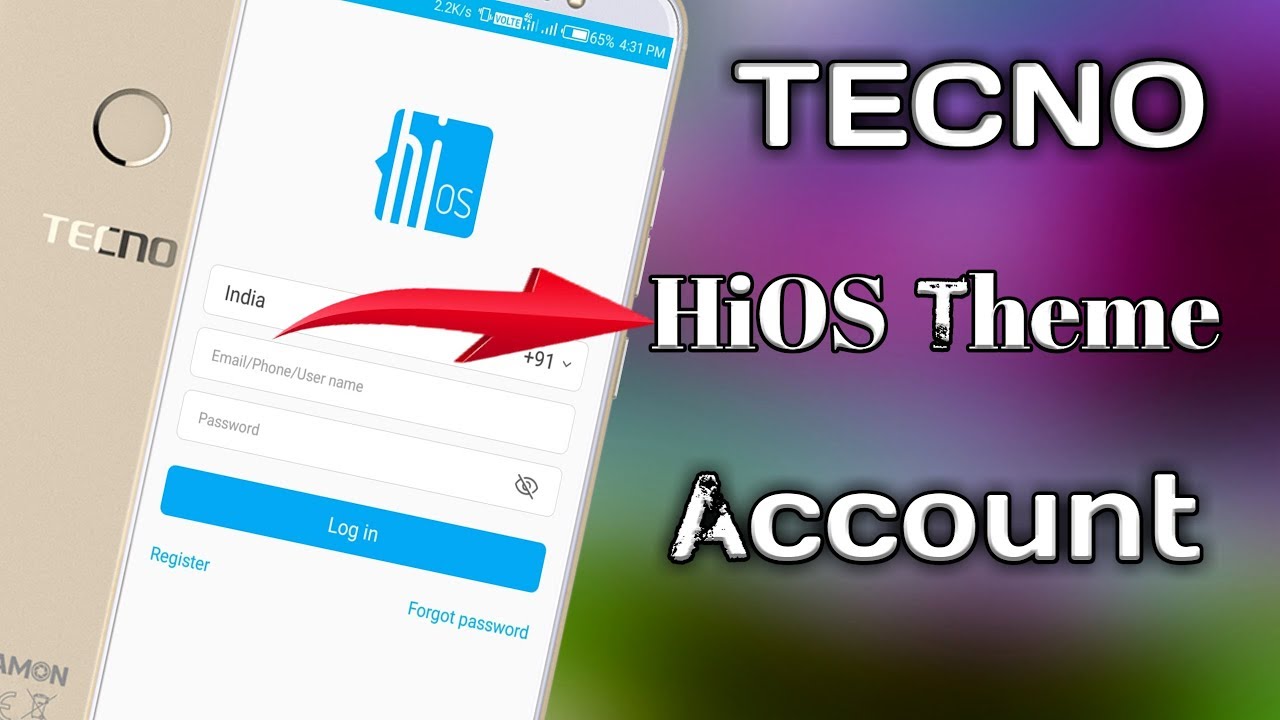 Tecno HiOS Theme Account, How to create tecno HiOS theme account.
