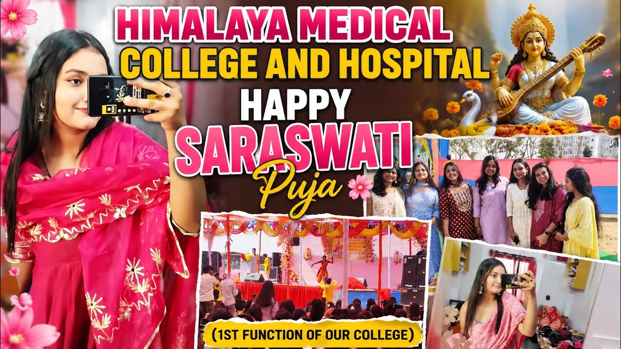 Saraswati Puja Celebration 🙏❤️ (1st function Of our College) Himalaya Medical College And Hospital🏥