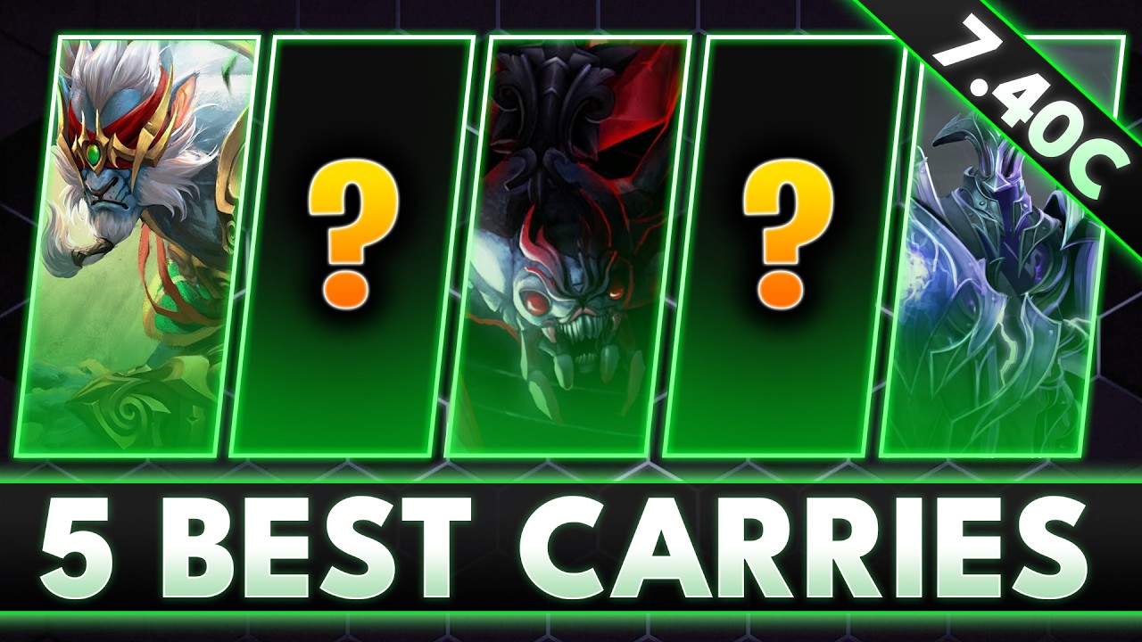 TOP 5 BROKEN CARRIES For Every MMR - Best META Pos. 1 Heroes - Dota 2 7.40c Guide
