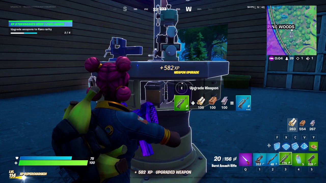 Upgrade weapons to Rare rarity -  XP Xtravaganza Week 1 Challenges - Fortnite