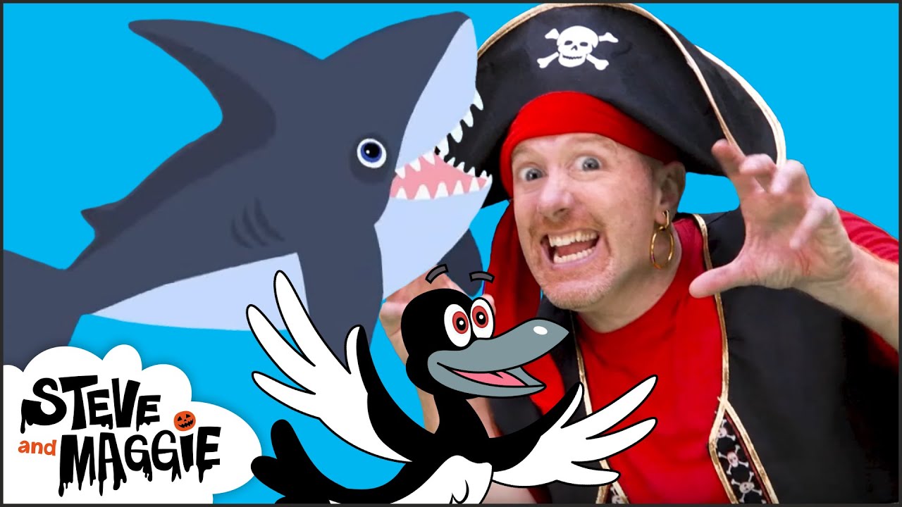 Spooky Halloween Pirate Song and More | Wild Animals | Songs for kids | Sing with Steve and Maggie